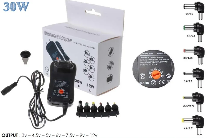 TRANSFO UNIVERSEL 3V/12V-12W/30W - image principale
