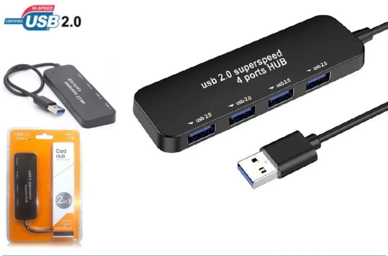 HUB 4 PORTS TYPE C AVEC CABLE 30 CM - image principale