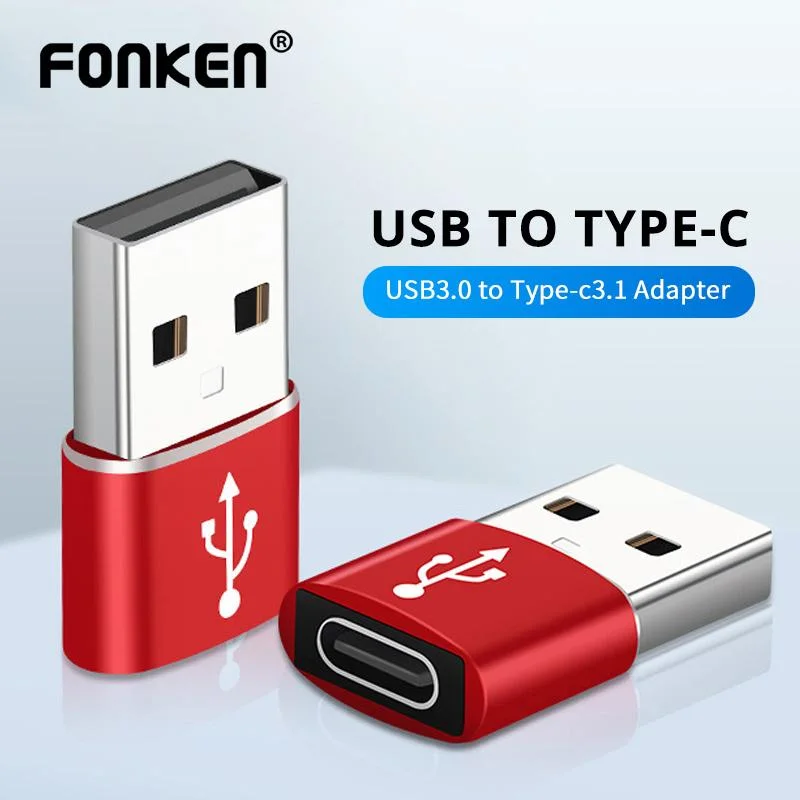 ADAPTER CONVERTER USB MALE TO TYPE C FEMALE 2.4A - image principale