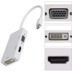 ADAPTATEUR MINI DP / VGA+HDMI+DVI