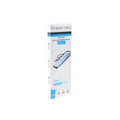 ADAPTATEUR TYPE-C 8 IN 1 TO USB TYPE-C TO TYPE C / / 4USB /SD+SF